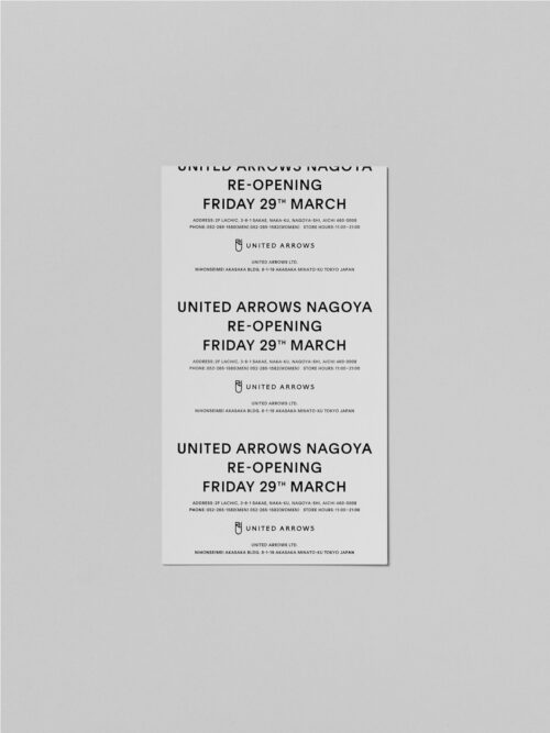 UNITED ARROWS NAGOYA RE-OPENING DM